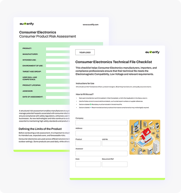 Consumer Electronics - Compliance Risk Assessment Template and Technical File Checklist (EU &UK)