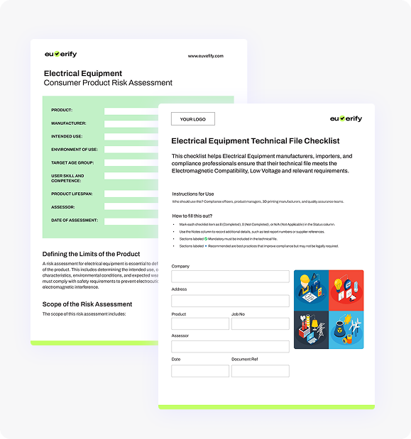 Electrical Equipment - Compliance Risk Assessment Template and Technical File Checklist (EU &UK)