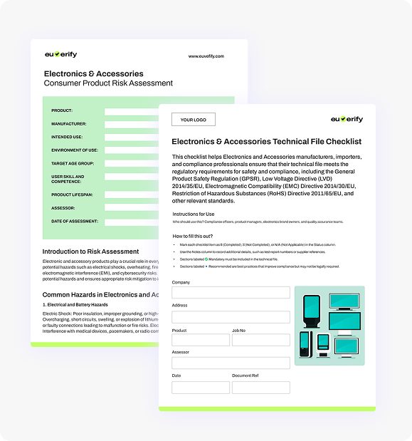Electronics & Accessories - Compliance Risk Assessment Template and Technical File Checklist (EU &UK)