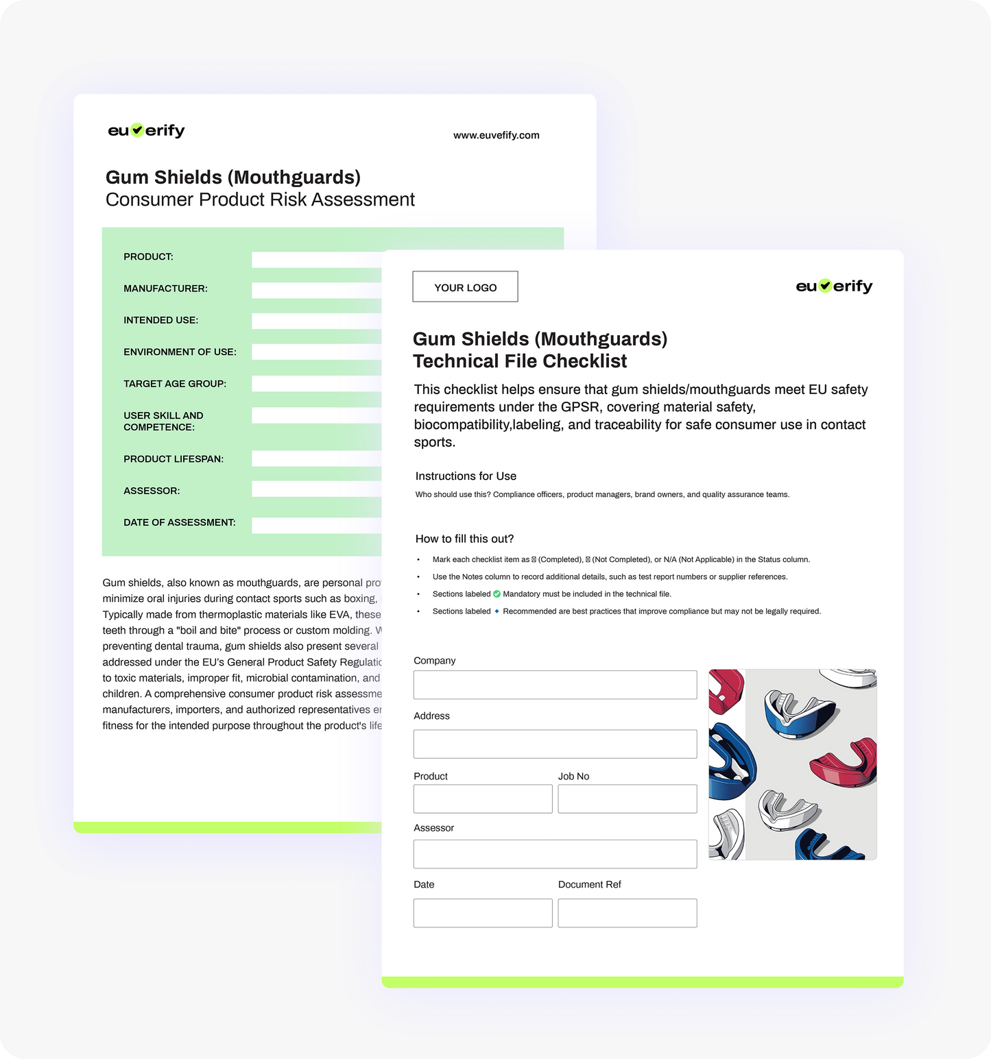 Gum Shields Mouth guards Templates