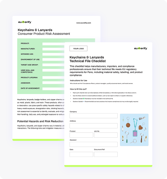 Keychains Lanyards Template