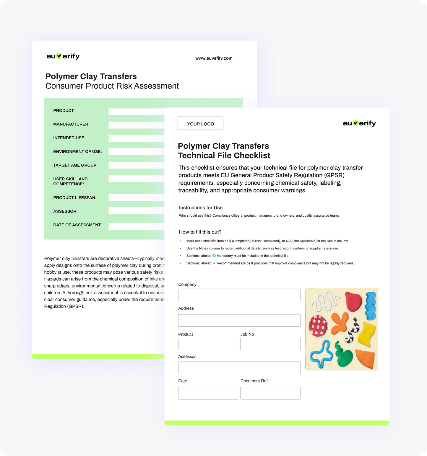 Polymer Clay Transfers - Compliance Risk Assessment Template and Technical File Checklist (EU &UK)