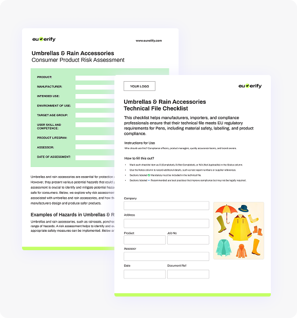 Umbrellas Rain Accessories Template