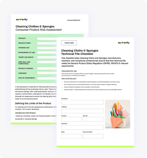 Cleaning Cloths & Sponges EU & UK- Risk Assessment & Technical File ...