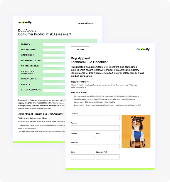 Dog Apparel Compliance-EU & UK Risk Assessment & Technical File ...