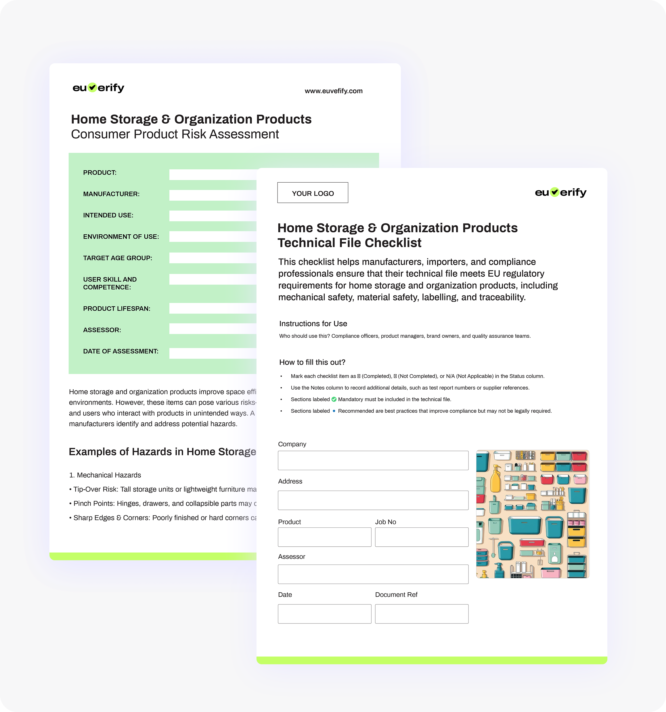 Home Storage Checklist & Risk Assessment | EU & UK Compliance – Euverify