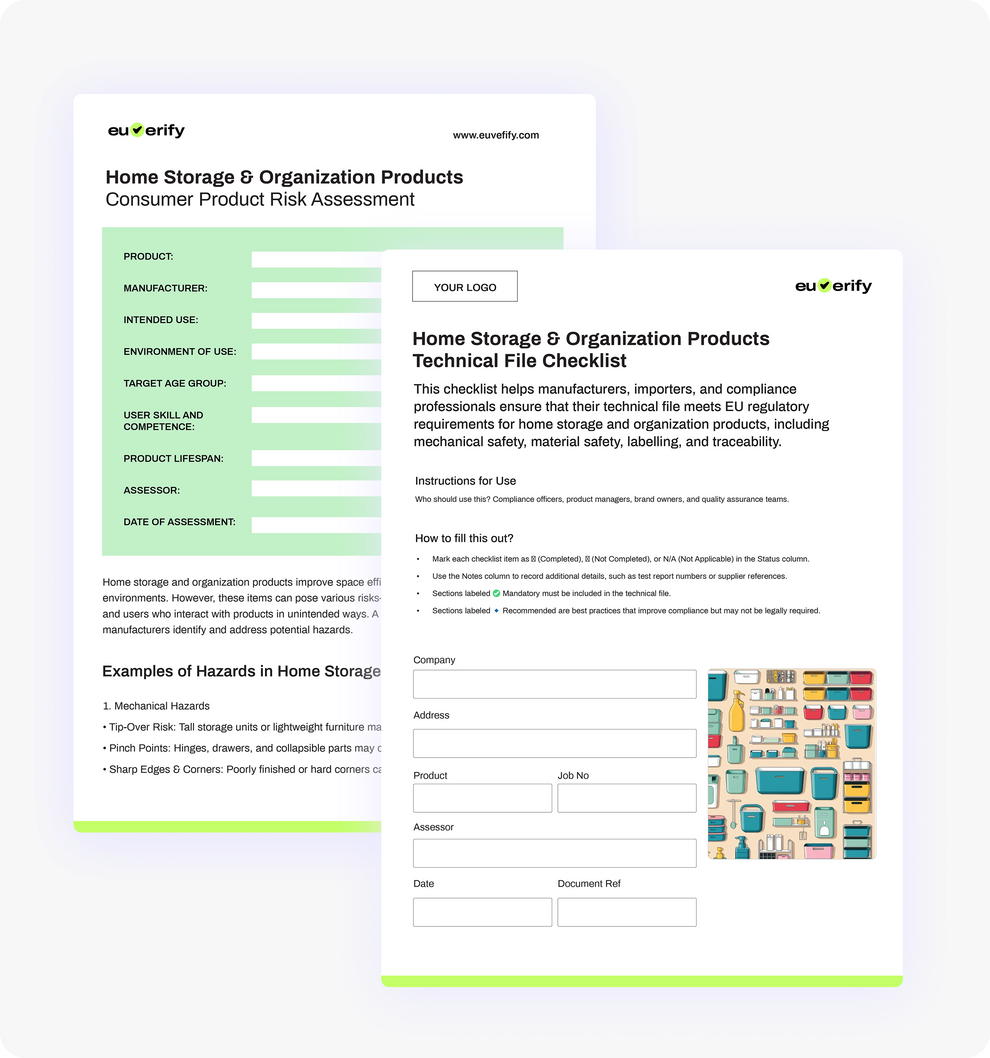 Home Storage Checklist & Risk Assessment | EU & UK Compliance – Euverify