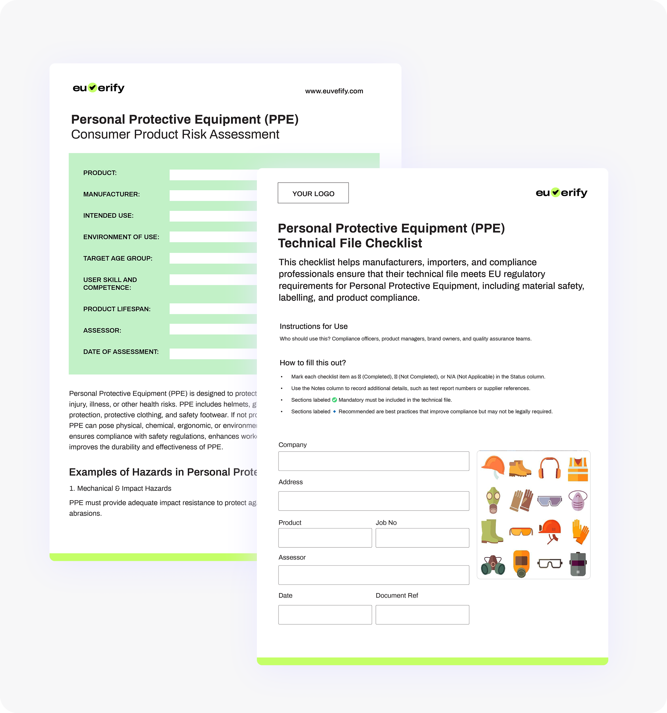 Assessing Risk Ppe PPE Compliance Risk Assessment & Technical File Checklist EU & UK ...